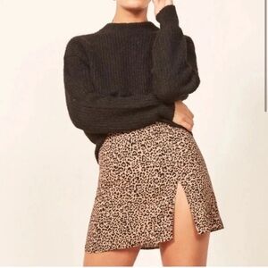 Reformation Margot Skirt Leopard Print- Women’s Size 4